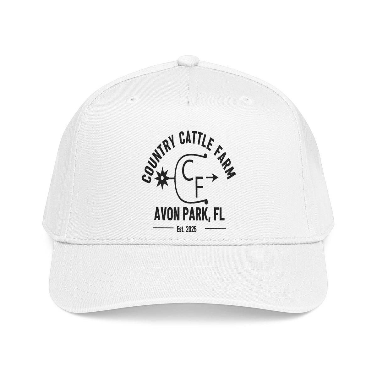 Country Cattle Farm Mid Profile Cap — Avon Park, FL Vintage Ranch Logo