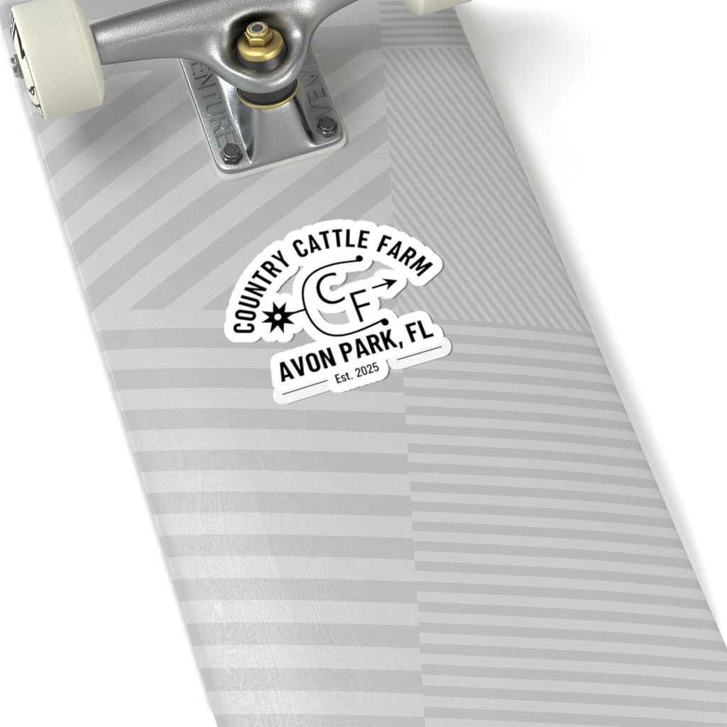 Country Cattle Farm Avon Park FL Logo Sticker — Kiss-Cut Farm Emblem