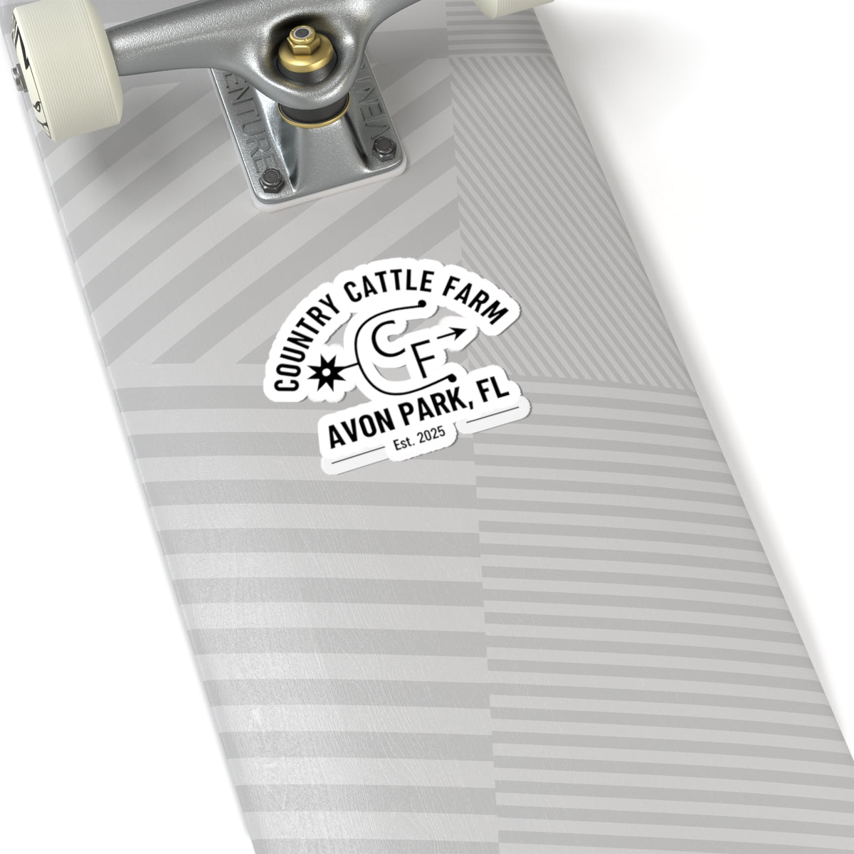 Country Cattle Farm Avon Park FL Logo Sticker — Kiss-Cut Farm Emblem