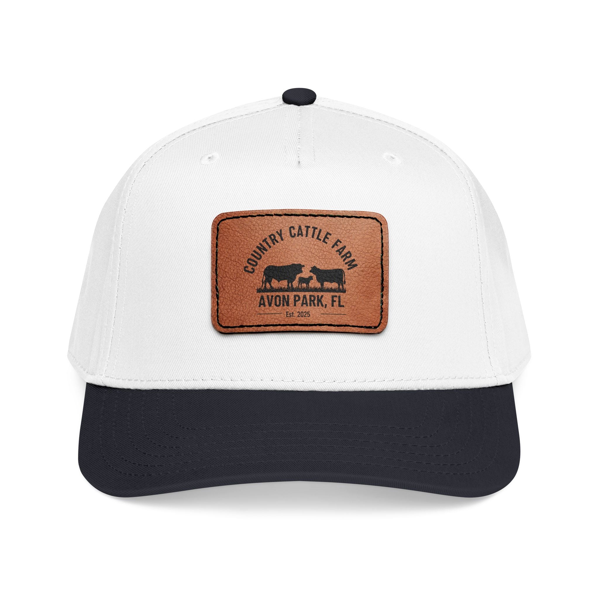 Leather Patch Baseball Cap — Country Cattle Farm Avon Park, FL