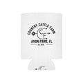 Country Cattle Farm Avon Park FL Can Cooler — Ranch Logo Drink Koozie