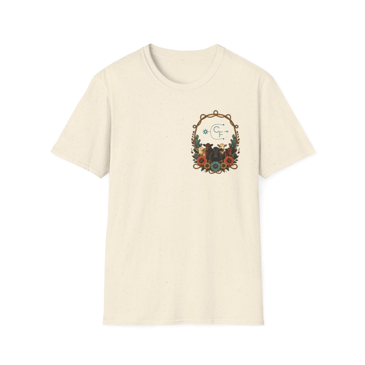 Cowgirl Sunset Floral T-Shirt — Western Cowgirl Art Tee
