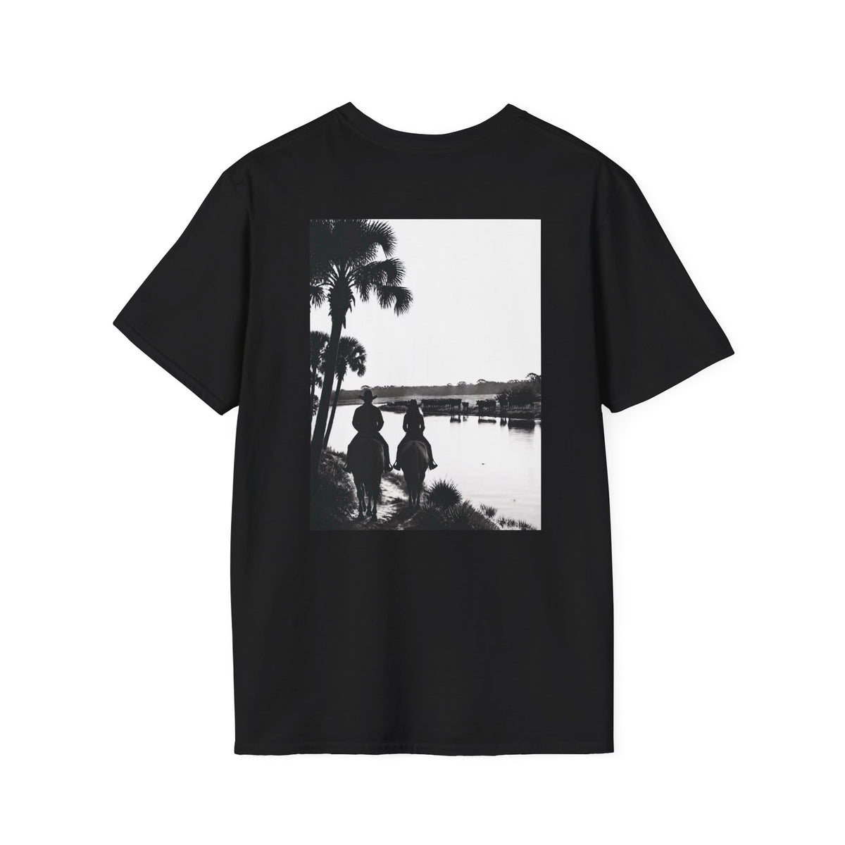 No Sé... Piensalo Sunset Beach T-Shirt — Avon Park Cattle Farm Logo Tee
