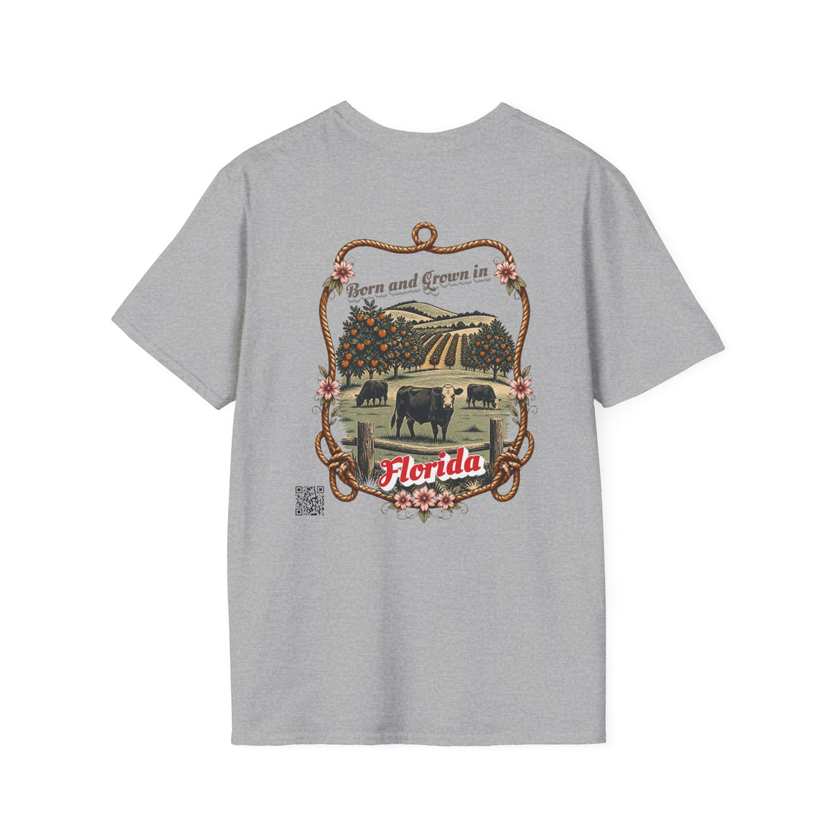 Florida Vintage Farm Graphic T-Shirt — "Born and Grown in Florida"