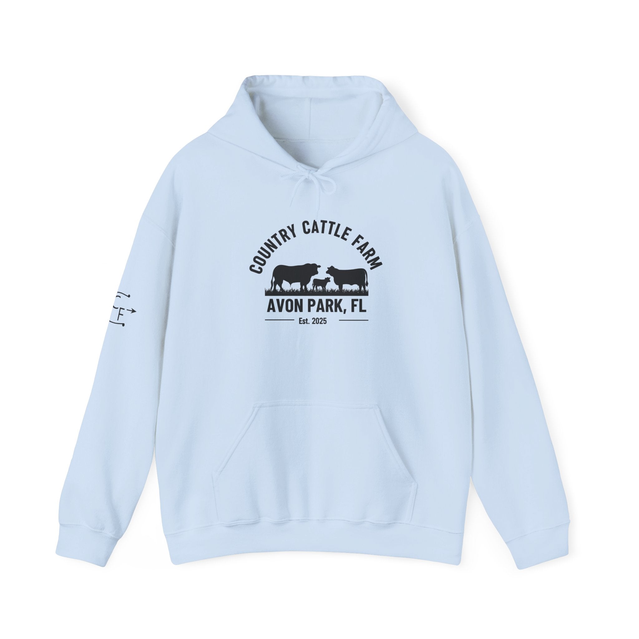 Country Willie Farm Hoodie — Avon Park, FL Vintage Farm Logo Hooded Sweatshirt