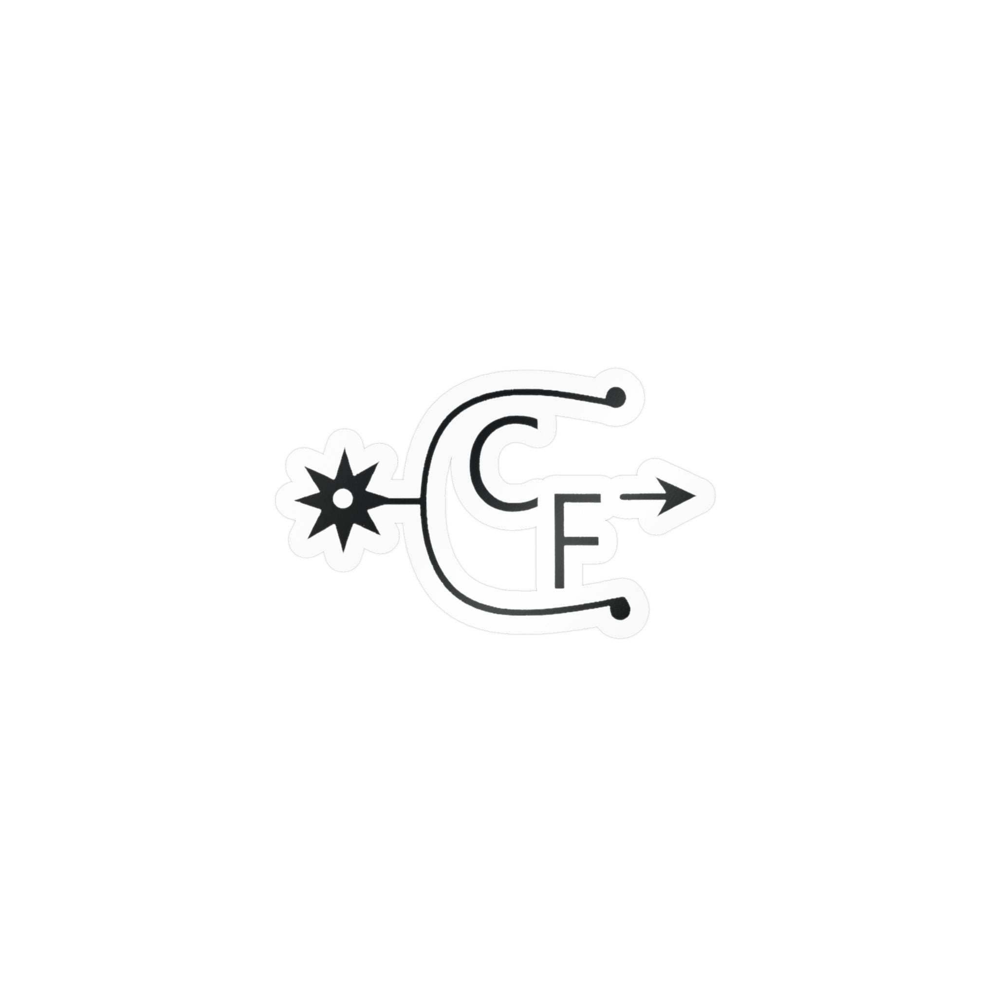 Minimalist Astral Sigil Vinyl Sticker — Black Symbol Kiss-Cut Decal