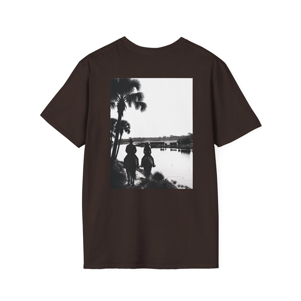 No Sé... Piensalo Sunset Beach T-Shirt — Avon Park Cattle Farm Logo Tee