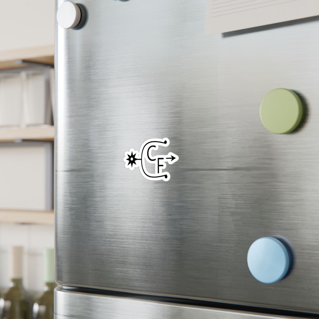 Minimalist Astral Sigil Vinyl Sticker — Black Symbol Kiss-Cut Decal