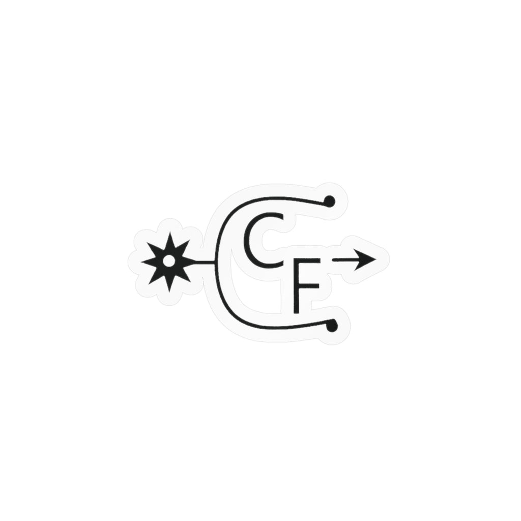 Minimalist Astral Sigil Vinyl Sticker — Black Symbol Kiss-Cut Decal