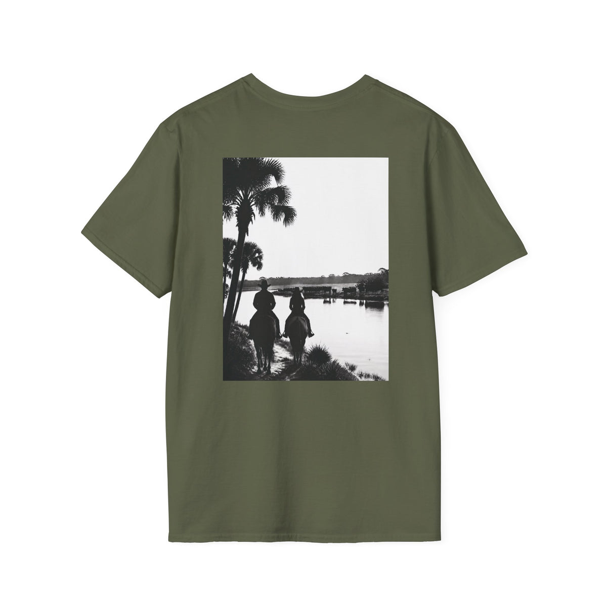 No Sé... Piensalo Sunset Beach T-Shirt — Avon Park Cattle Farm Logo Tee