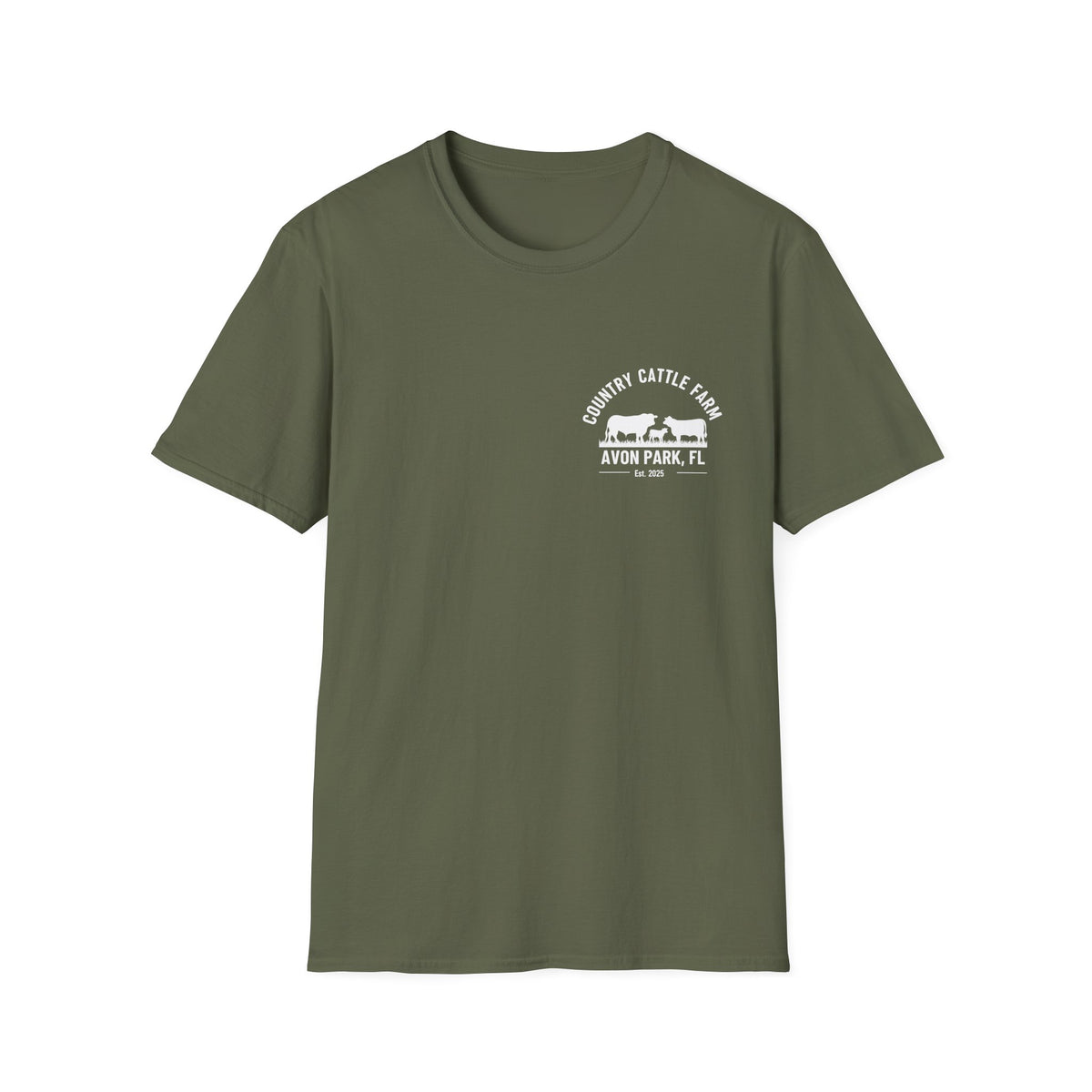 No Sé... Piensalo Sunset Beach T-Shirt — Avon Park Cattle Farm Logo Tee