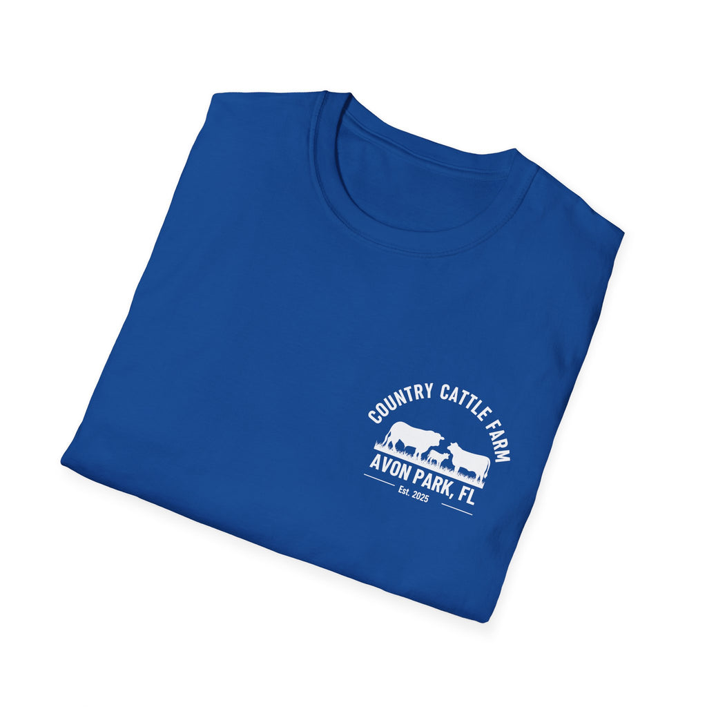 No Sé... Piensalo Sunset Beach T-Shirt — Avon Park Cattle Farm Logo Tee