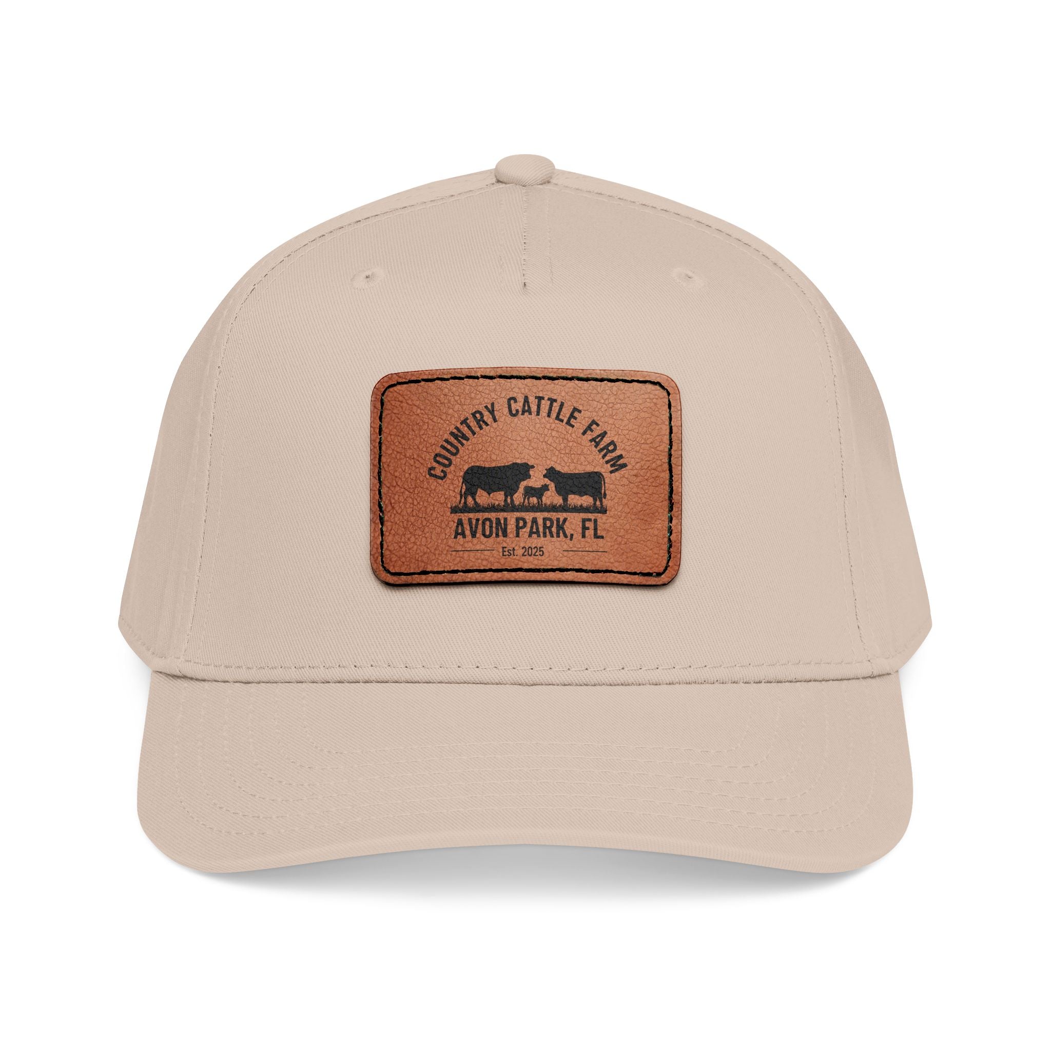 Leather Patch Baseball Cap — Country Cattle Farm Avon Park, FL