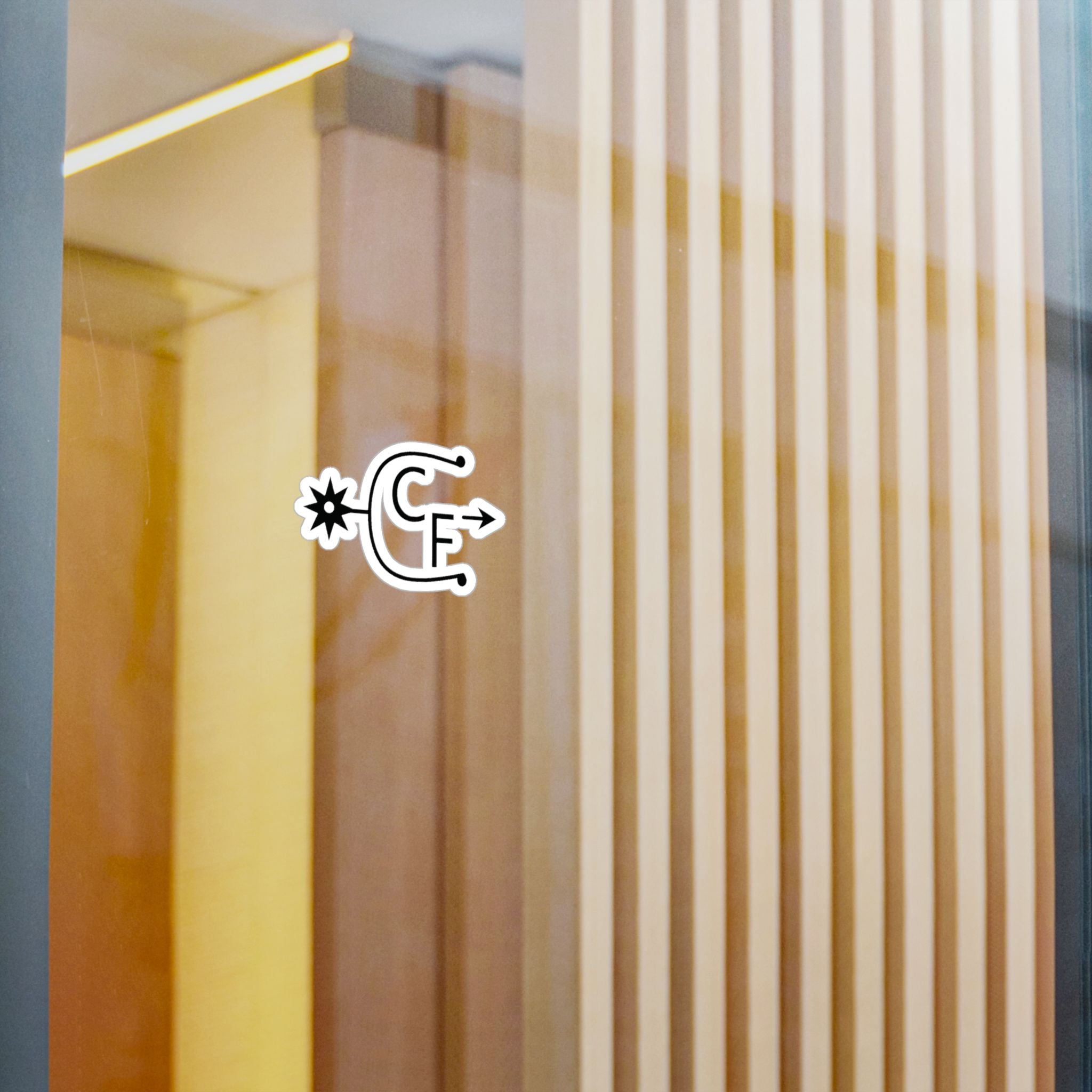 Minimalist Astral Sigil Vinyl Sticker — Black Symbol Kiss-Cut Decal