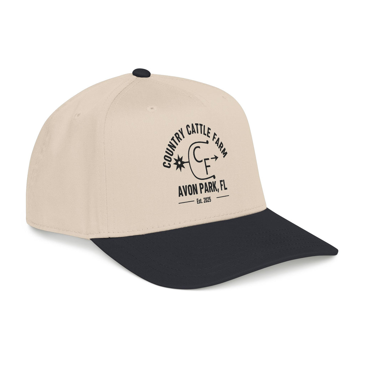 Country Cattle Farm Mid Profile Cap — Avon Park, FL Vintage Ranch Logo