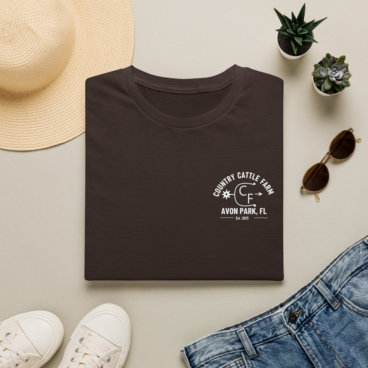 Country Cattle Farm Avon Park FL T‑Shirt — Vintage Ranch Logo Tee