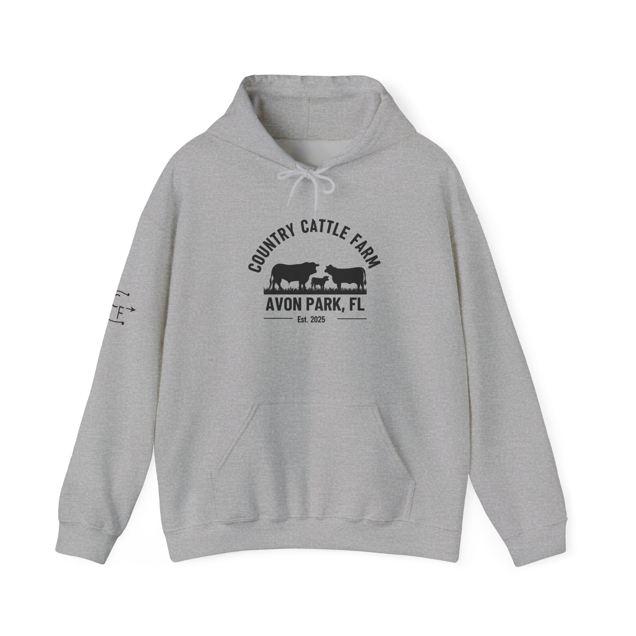Country Willie Farm Hoodie — Avon Park, FL Vintage Farm Logo Hooded Sweatshirt