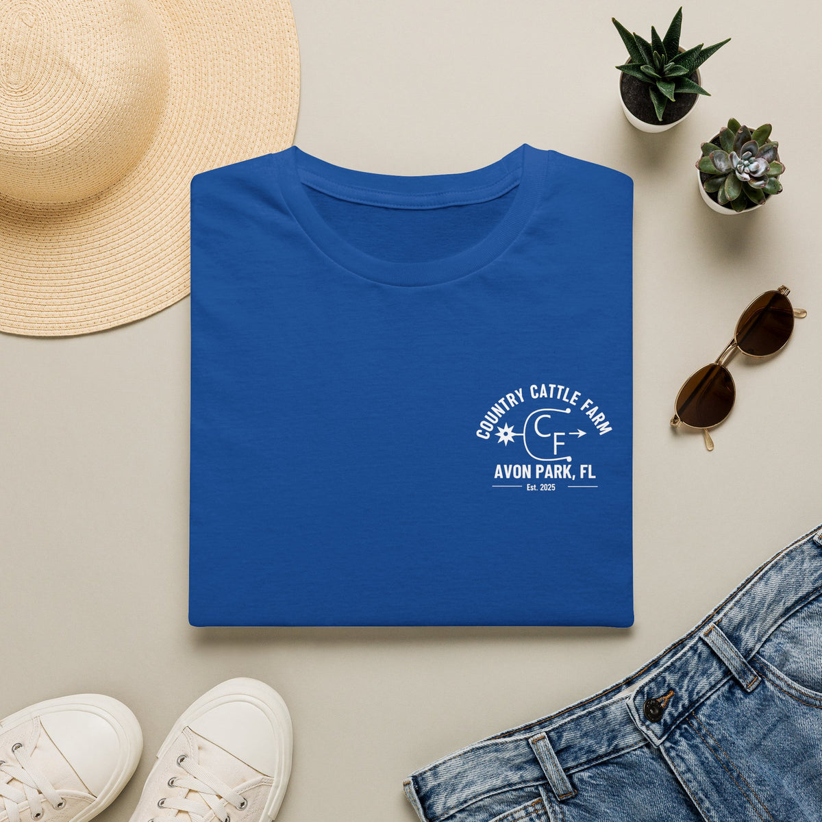 Country Cattle Farm Avon Park FL T‑Shirt — Vintage Ranch Logo Tee
