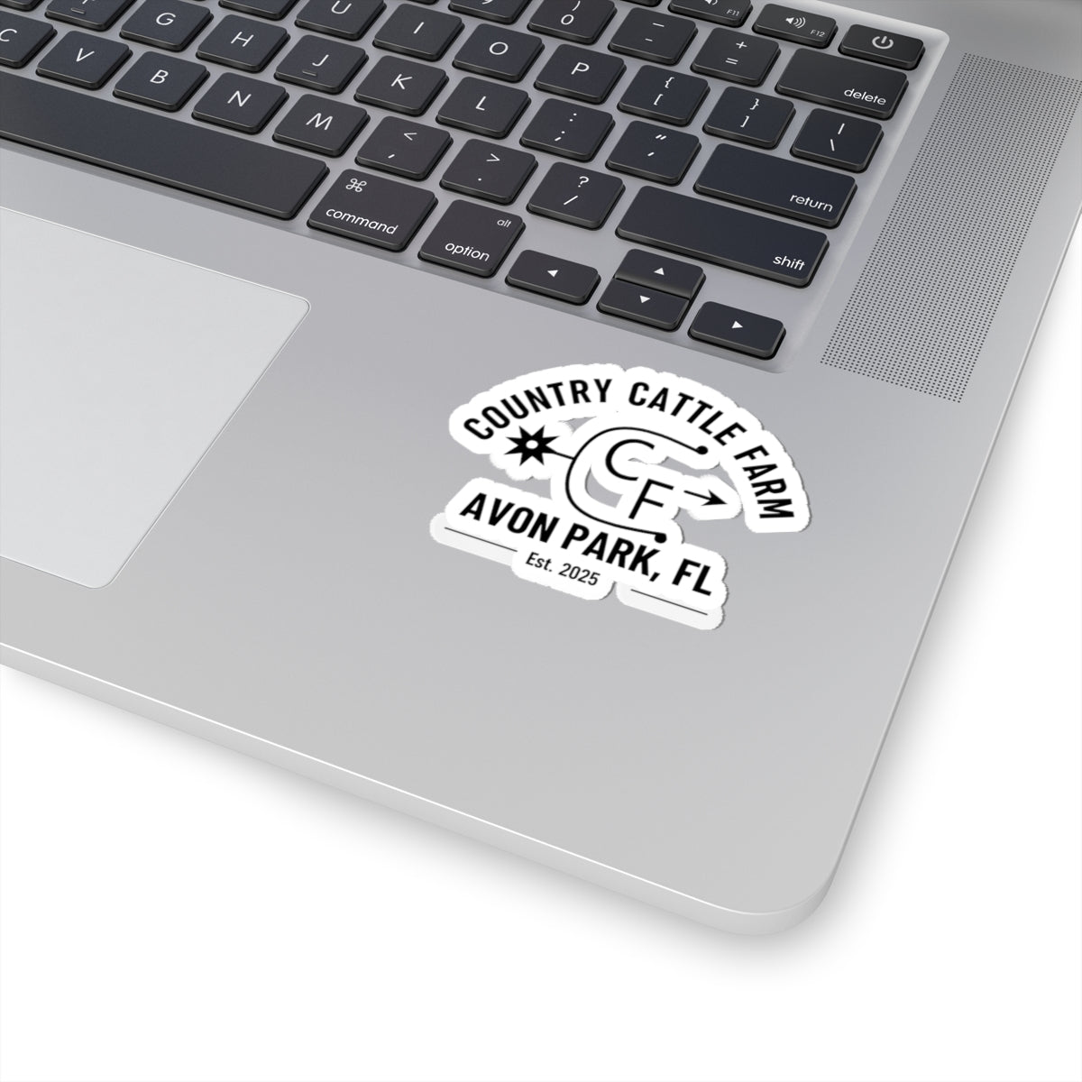 Country Cattle Farm Avon Park FL Logo Sticker — Kiss-Cut Farm Emblem