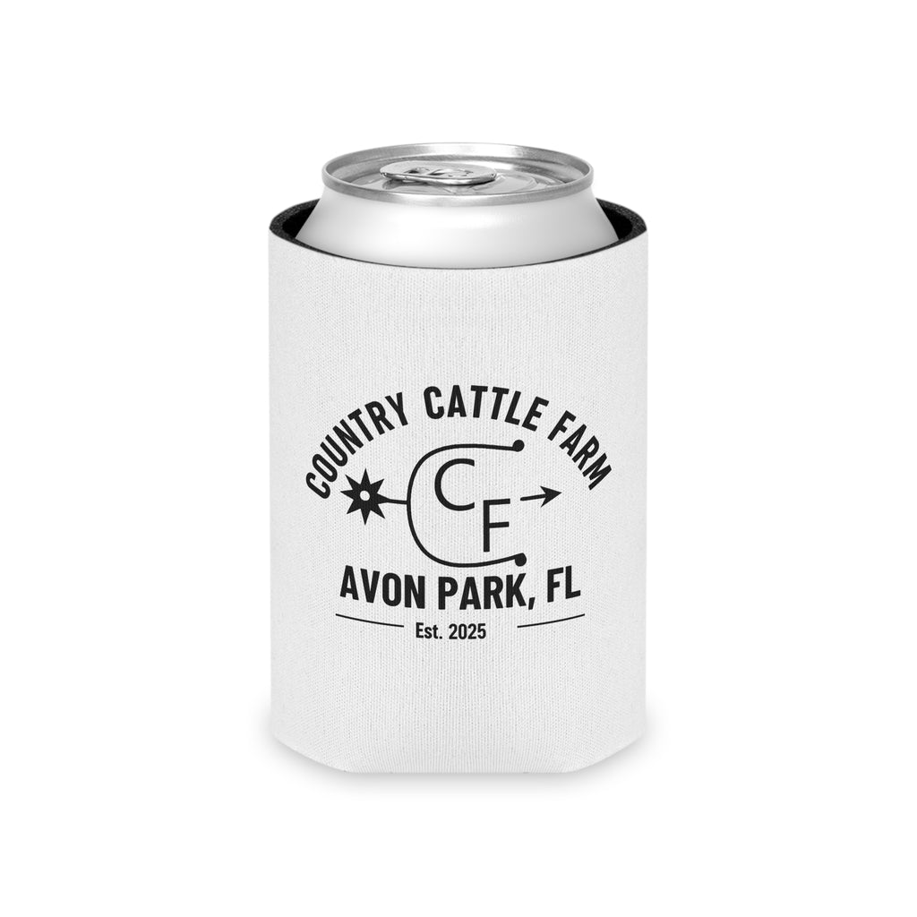 Country Cattle Farm Avon Park FL Can Cooler — Ranch Logo Drink Koozie