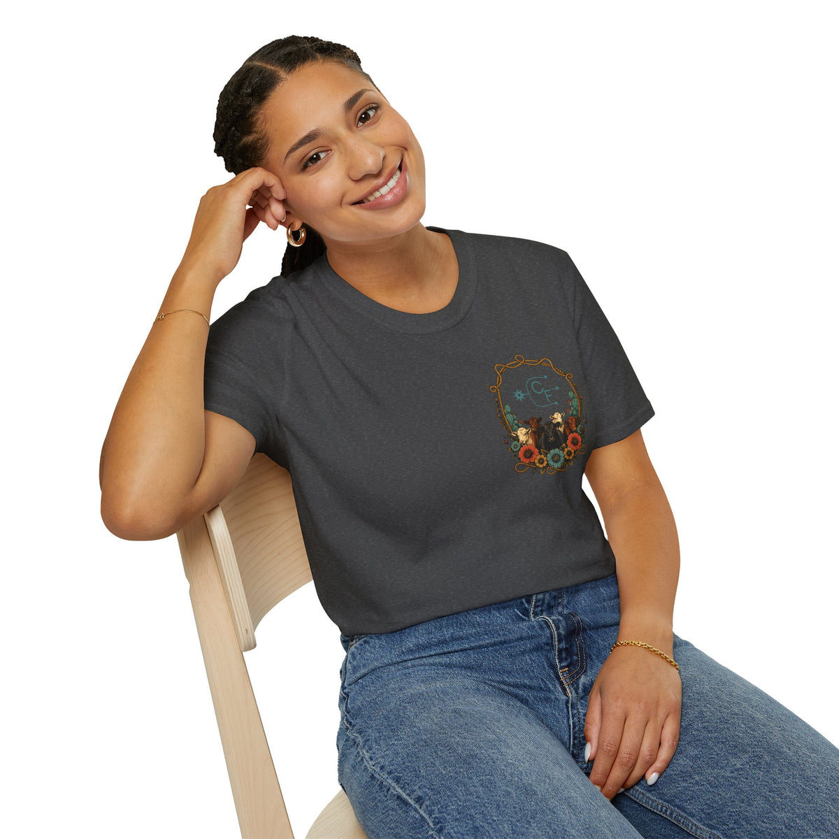 Cowgirl Sunset Floral T-Shirt — Western Cowgirl Art Tee
