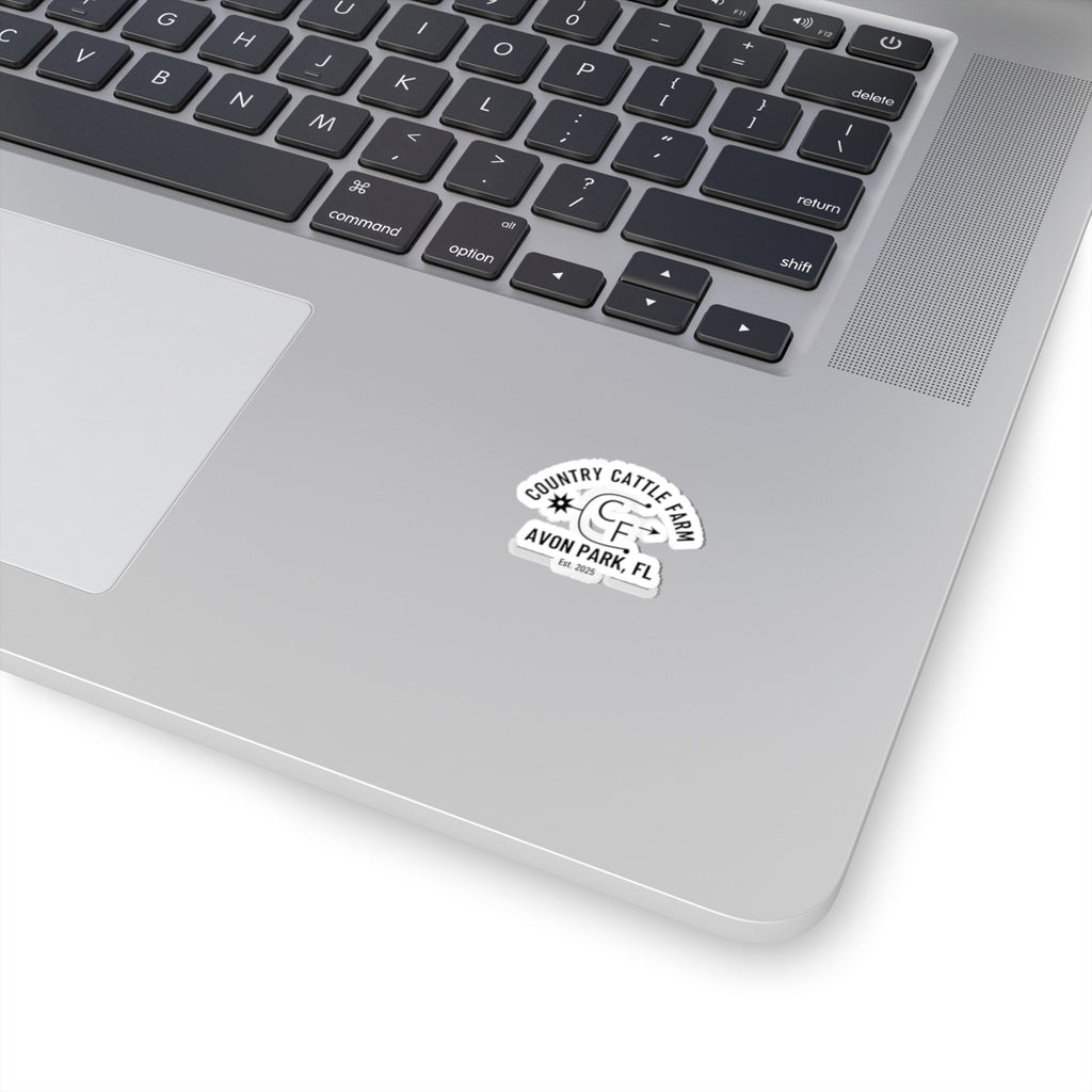 Country Cattle Farm Avon Park FL Logo Sticker — Kiss-Cut Farm Emblem