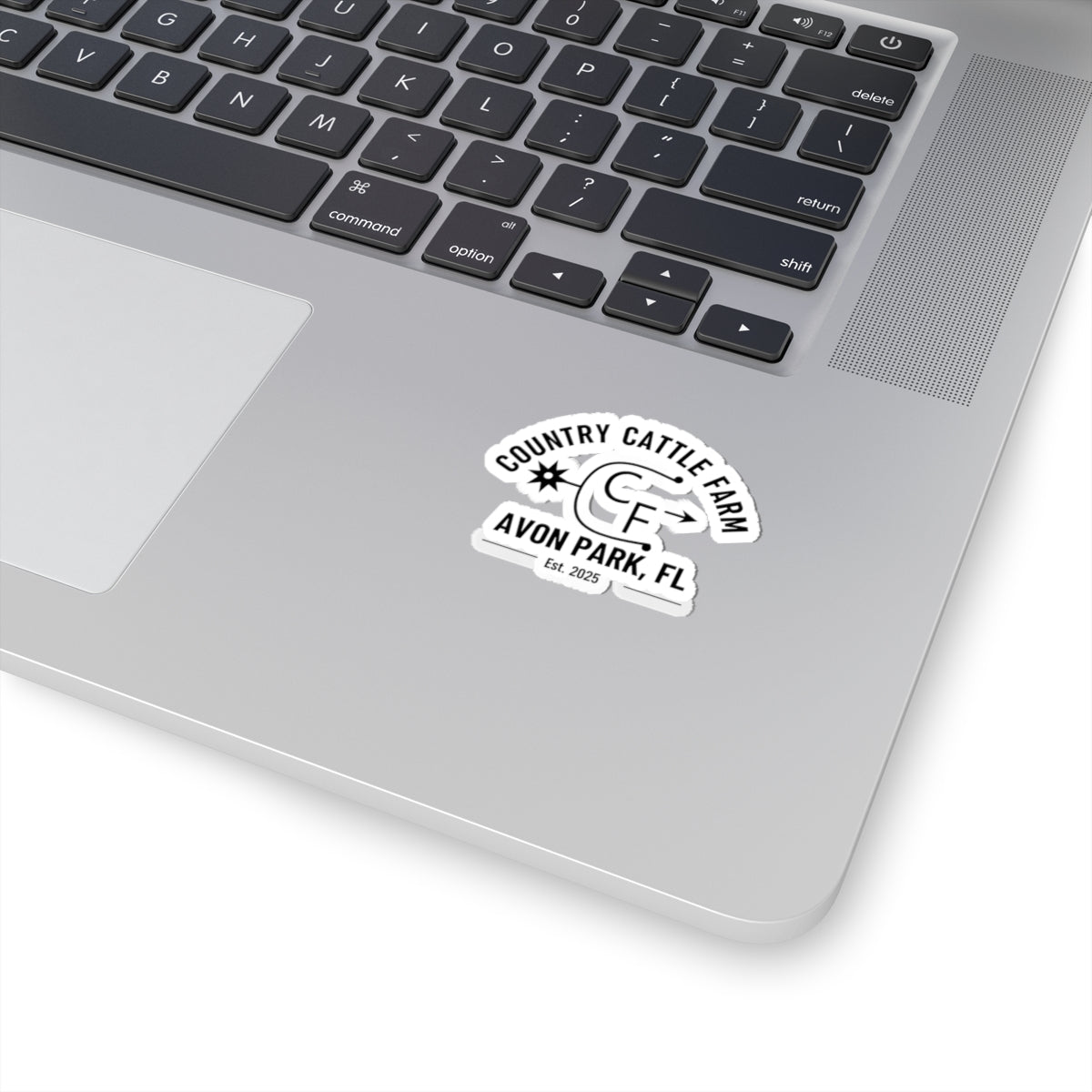 Country Cattle Farm Avon Park FL Logo Sticker — Kiss-Cut Farm Emblem