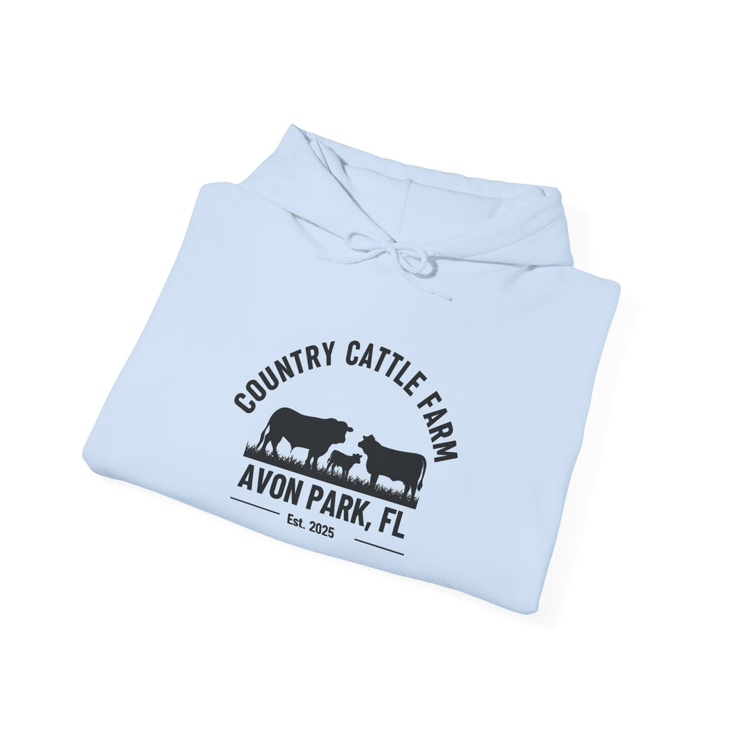Country Willie Farm Hoodie — Avon Park, FL Vintage Farm Logo Hooded Sweatshirt