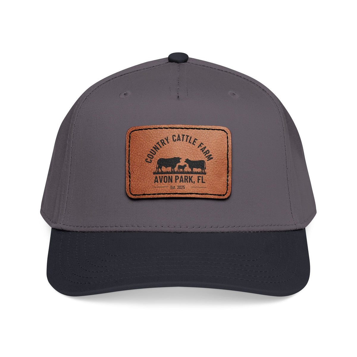 Leather Patch Baseball Cap — Country Cattle Farm Avon Park, FL