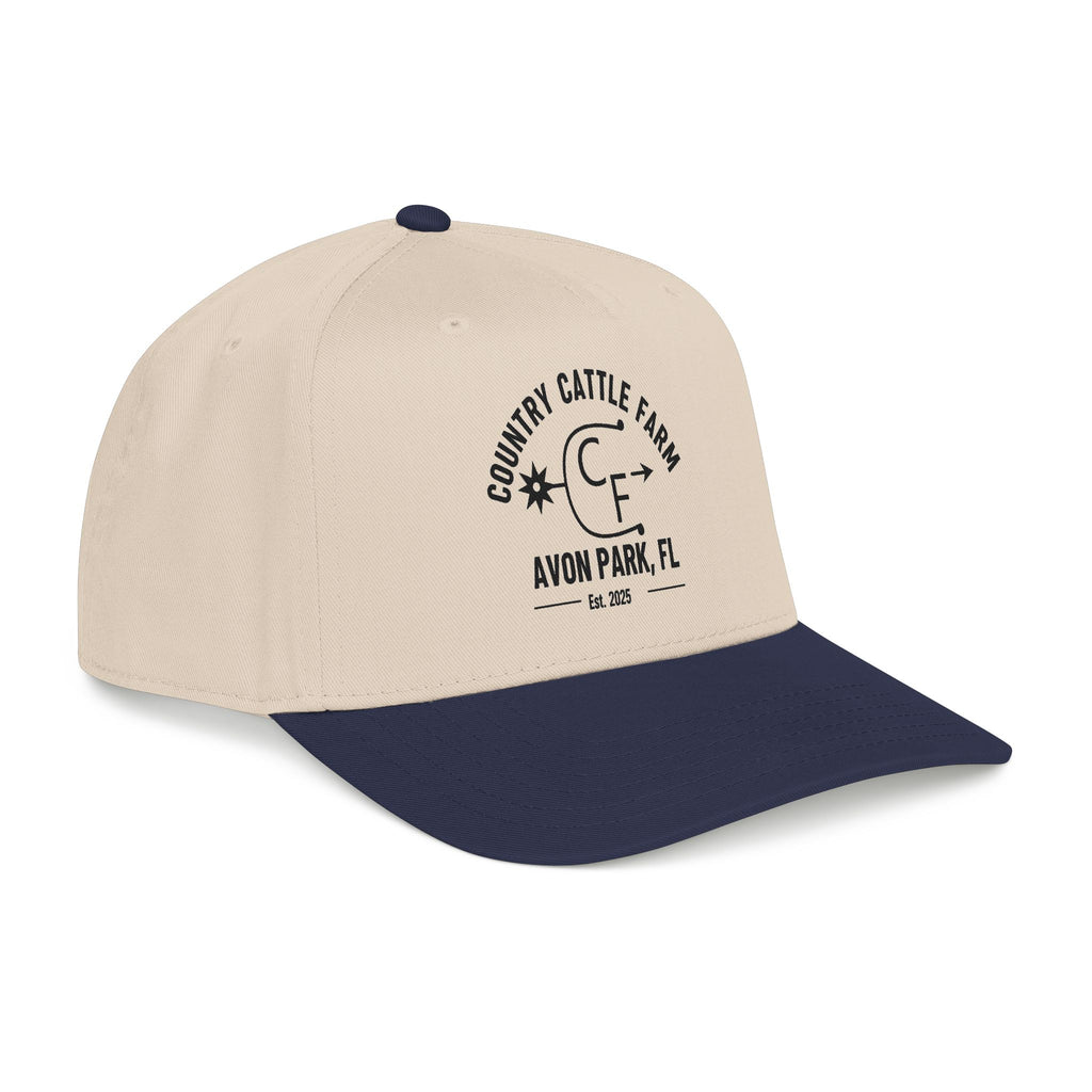 Country Cattle Farm Mid Profile Cap — Avon Park, FL Vintage Ranch Logo