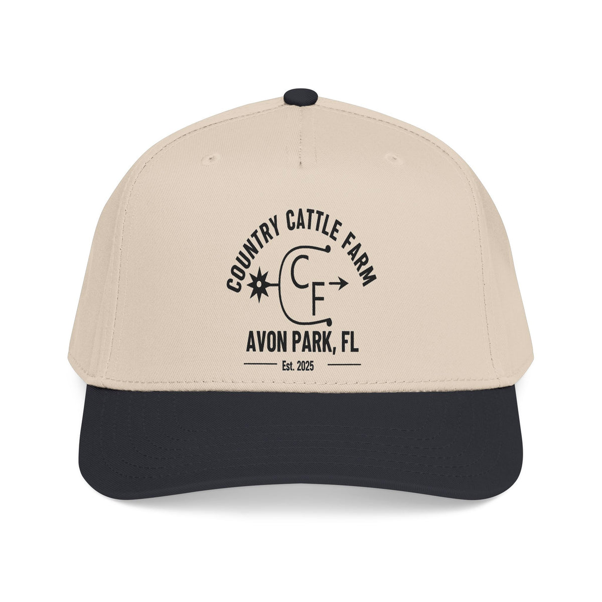 Country Cattle Farm Mid Profile Cap — Avon Park, FL Vintage Ranch Logo