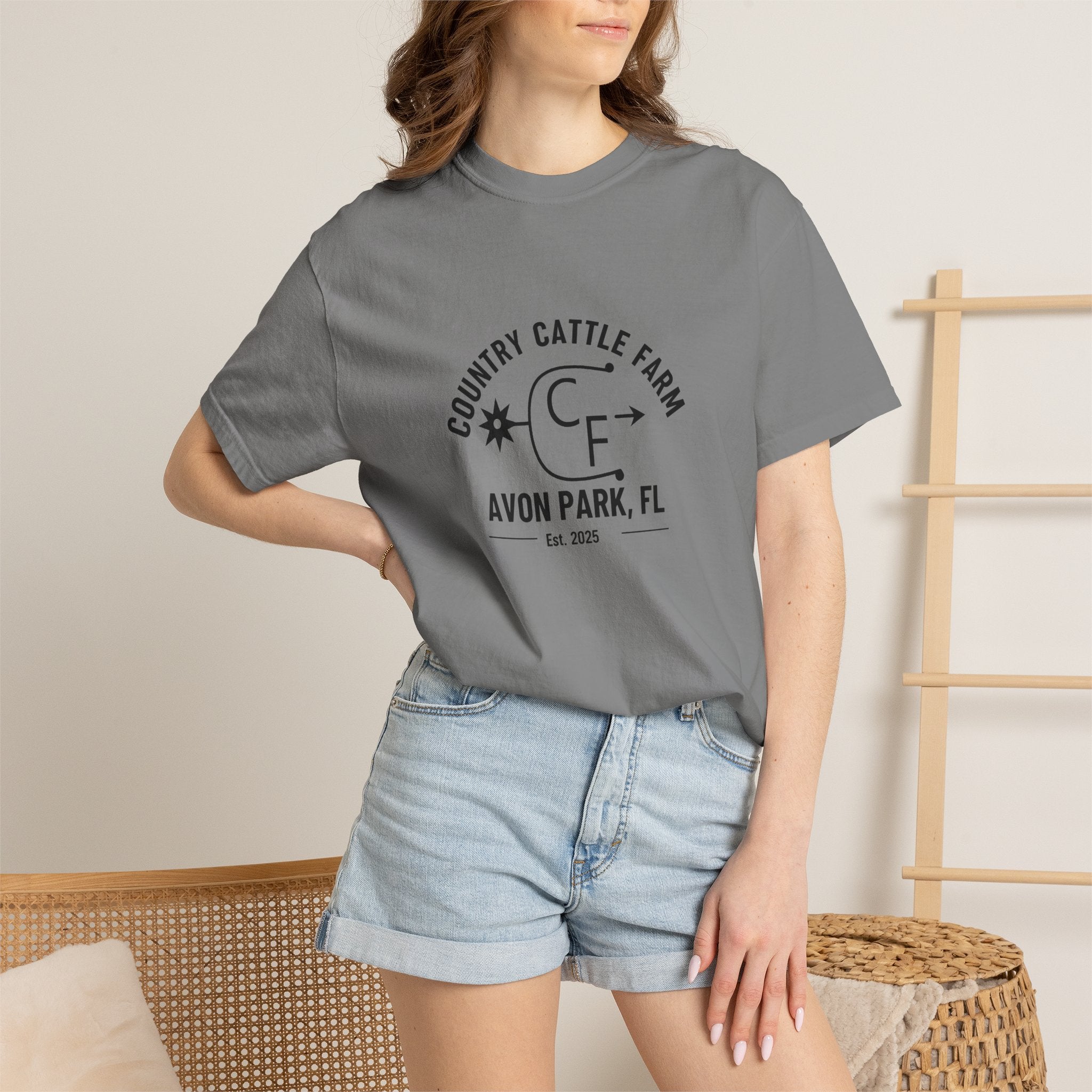 Country Cattle Farm T-Shirt — Avon Park, FL Ranch Tee (Est. 2025)