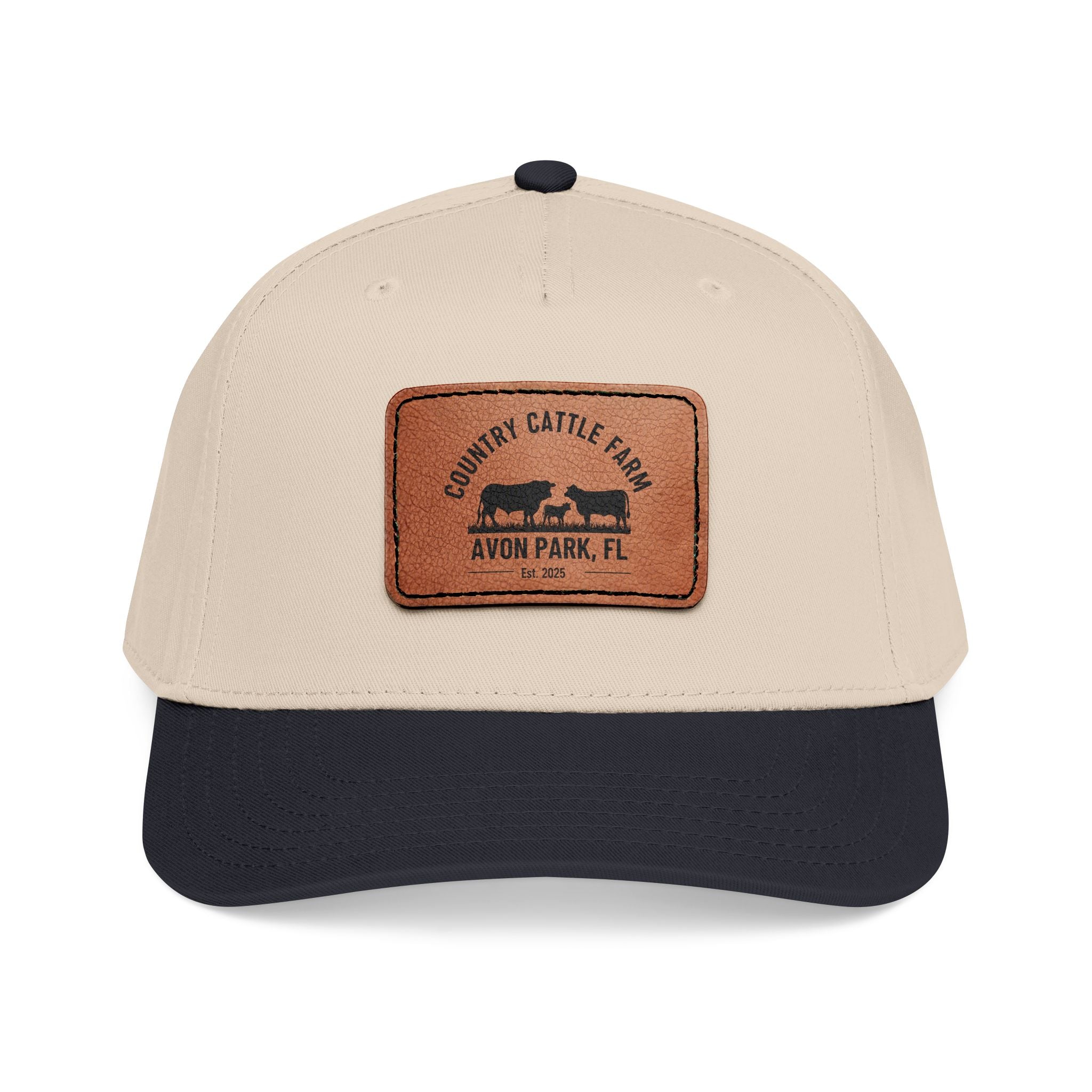 Leather Patch Baseball Cap — Country Cattle Farm Avon Park, FL