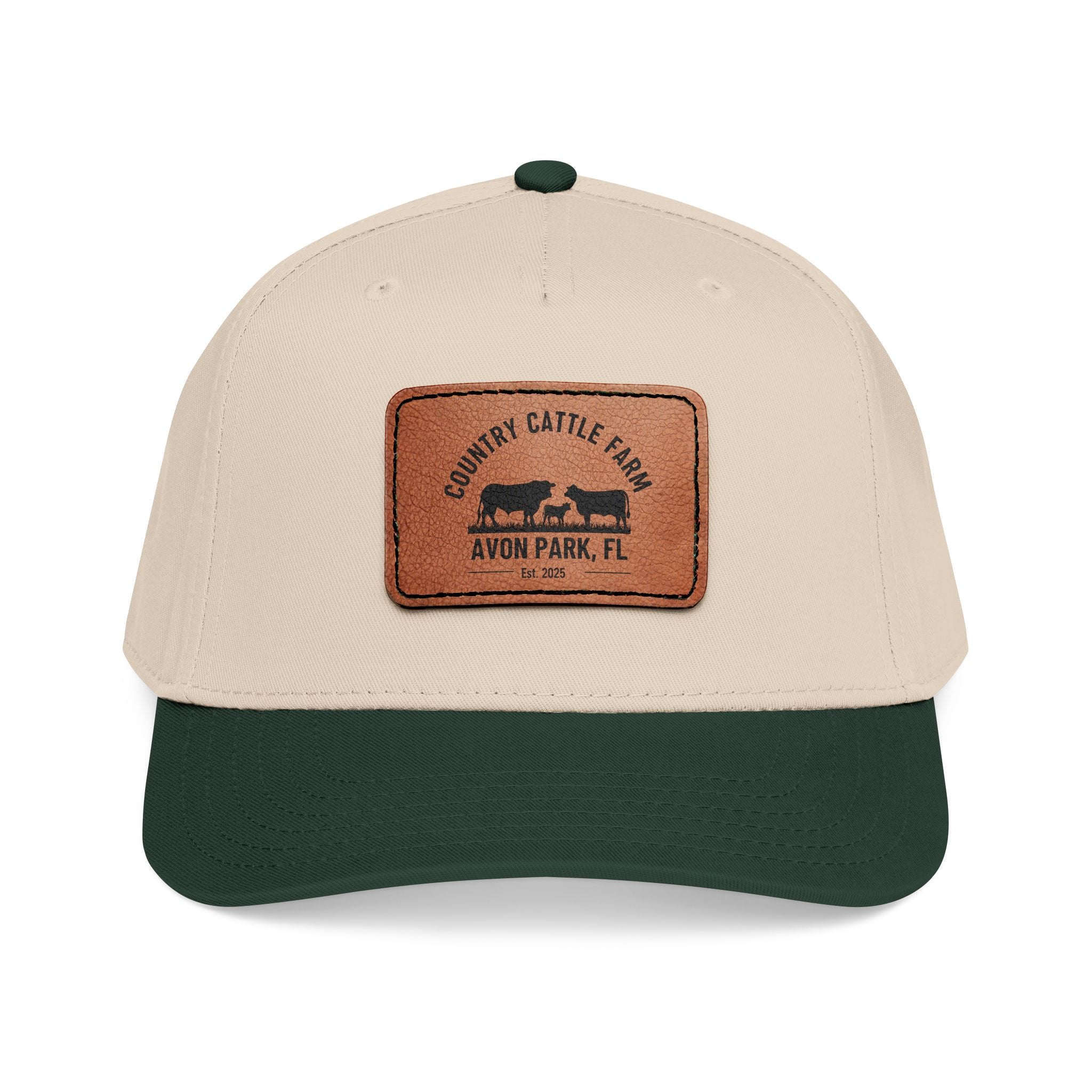 Leather Patch Baseball Cap — Country Cattle Farm Avon Park, FL