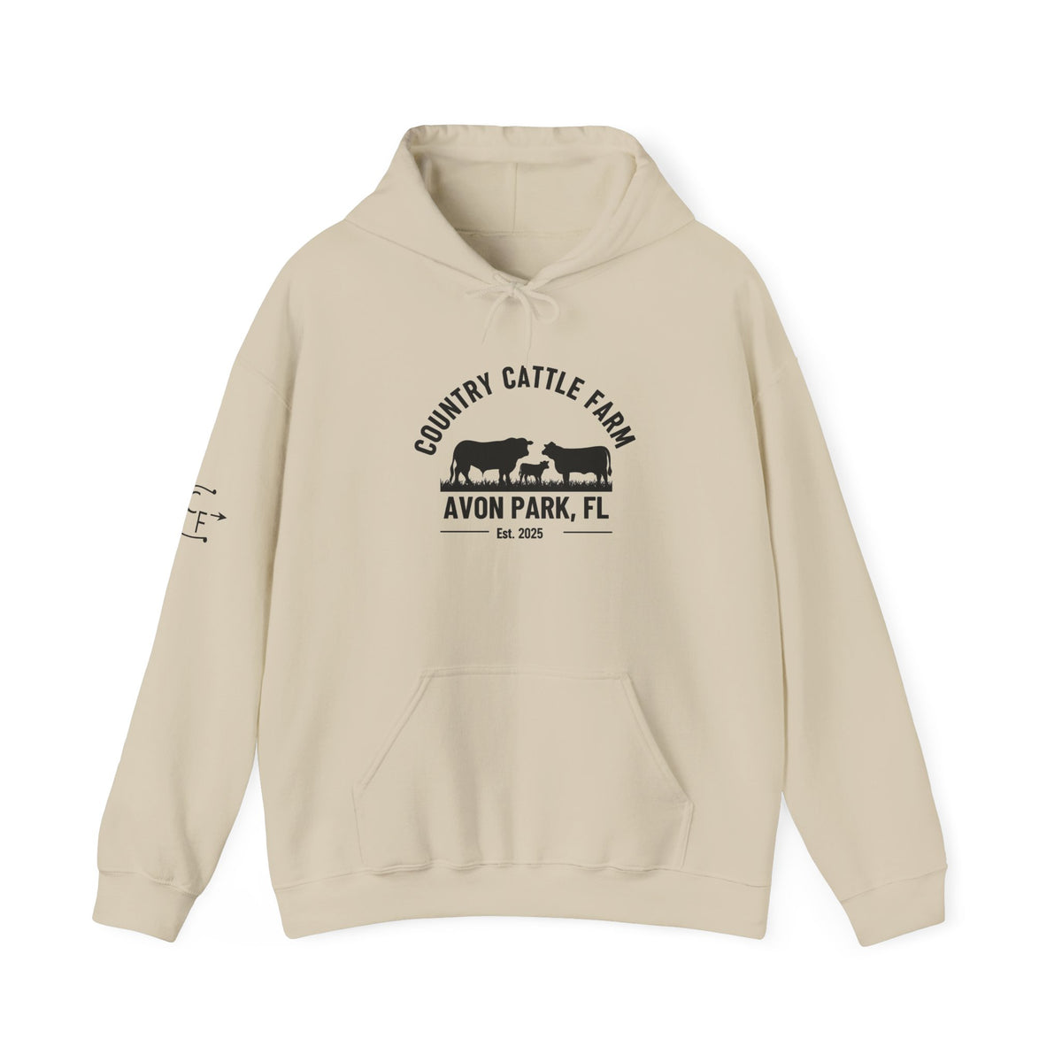Country Willie Farm Hoodie — Avon Park, FL Vintage Farm Logo Hooded Sweatshirt