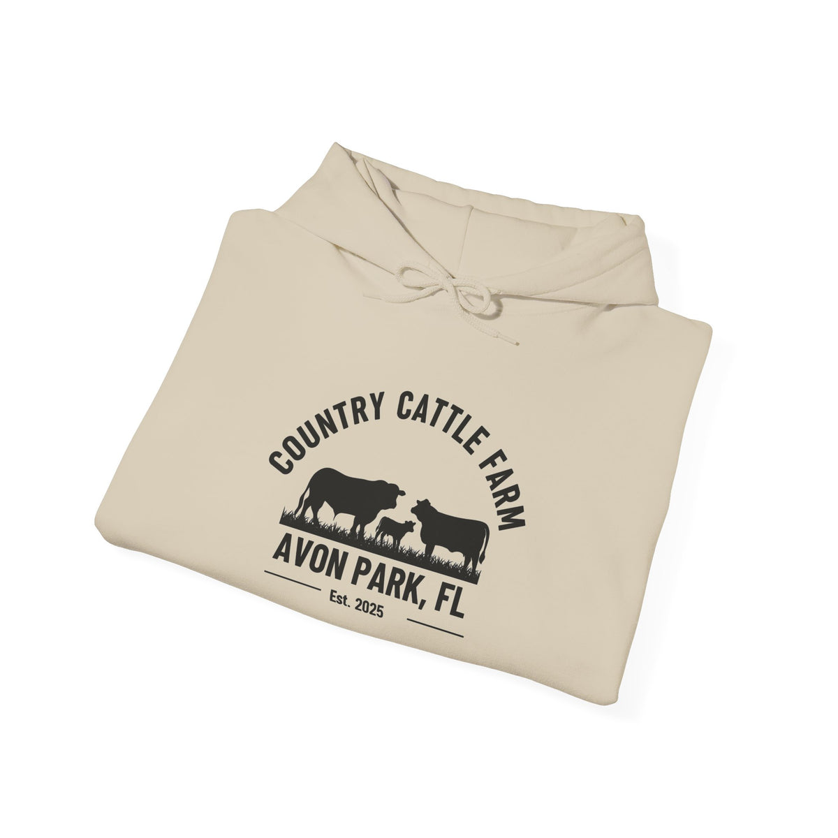 Country Willie Farm Hoodie — Avon Park, FL Vintage Farm Logo Hooded Sweatshirt