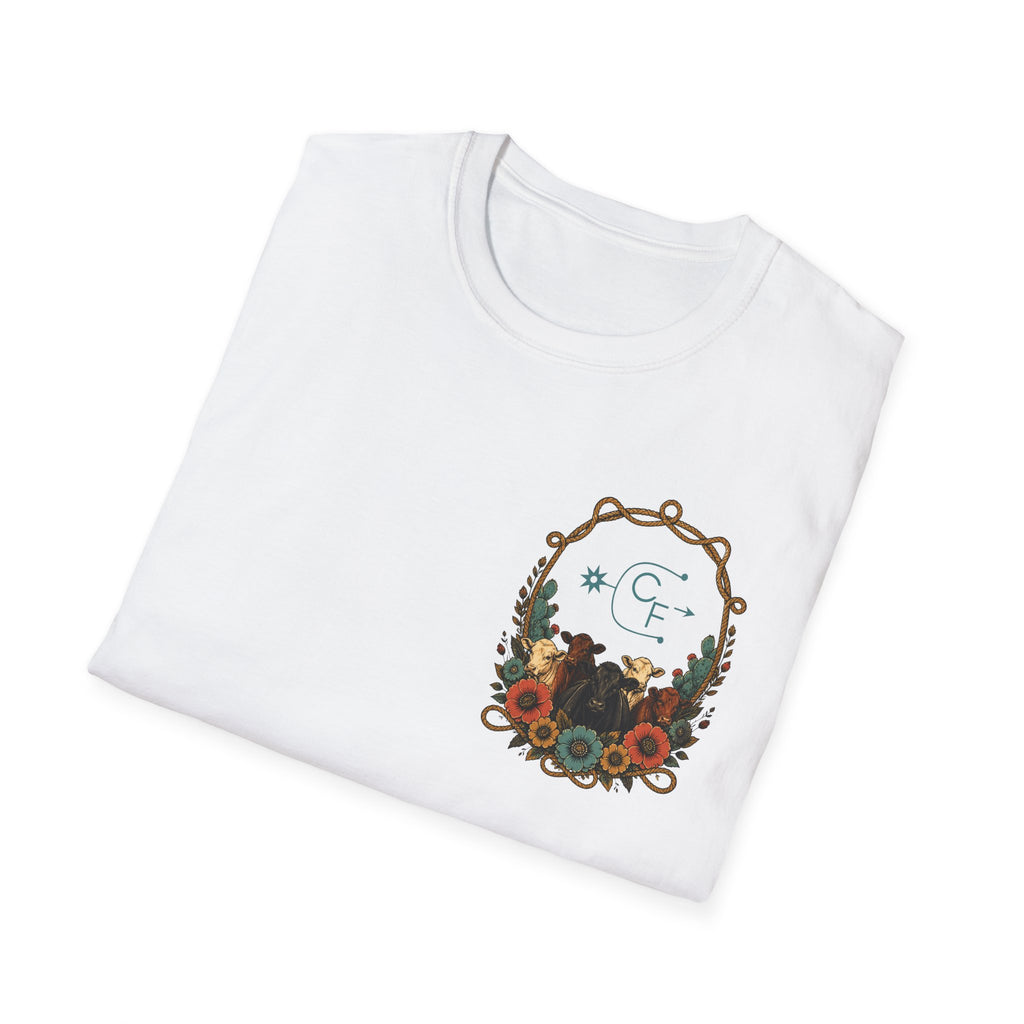 Cowgirl Sunset Floral T-Shirt — Western Cowgirl Art Tee