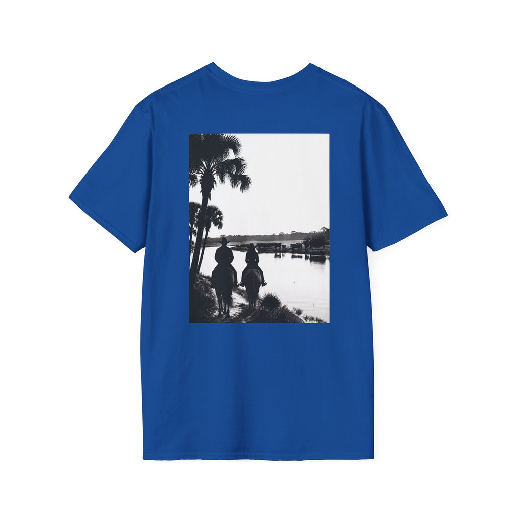 No Sé... Piensalo Sunset Beach T-Shirt — Avon Park Cattle Farm Logo Tee