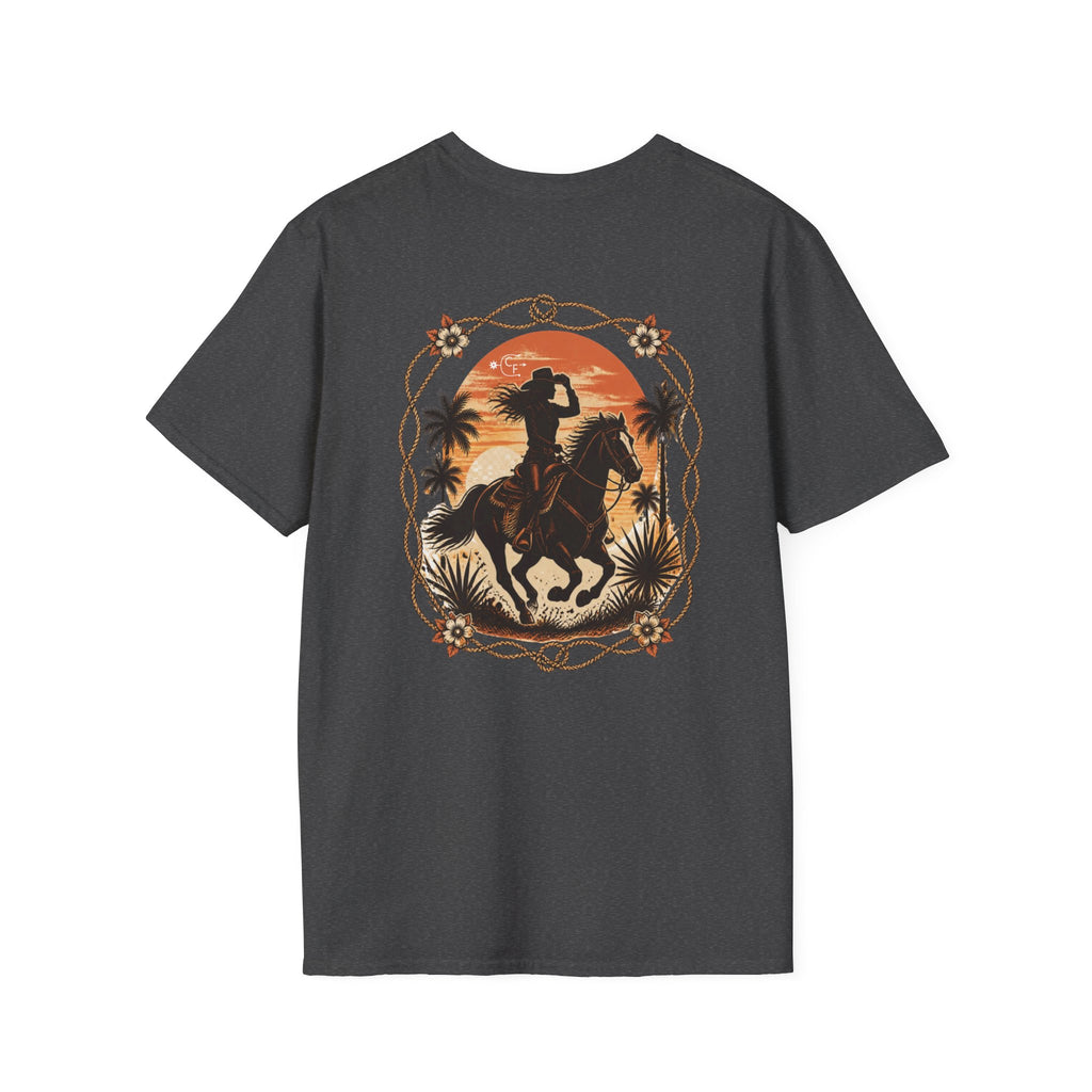 Cowboy Sunset T-Shirt — Western Horse Rider Graphic Tee