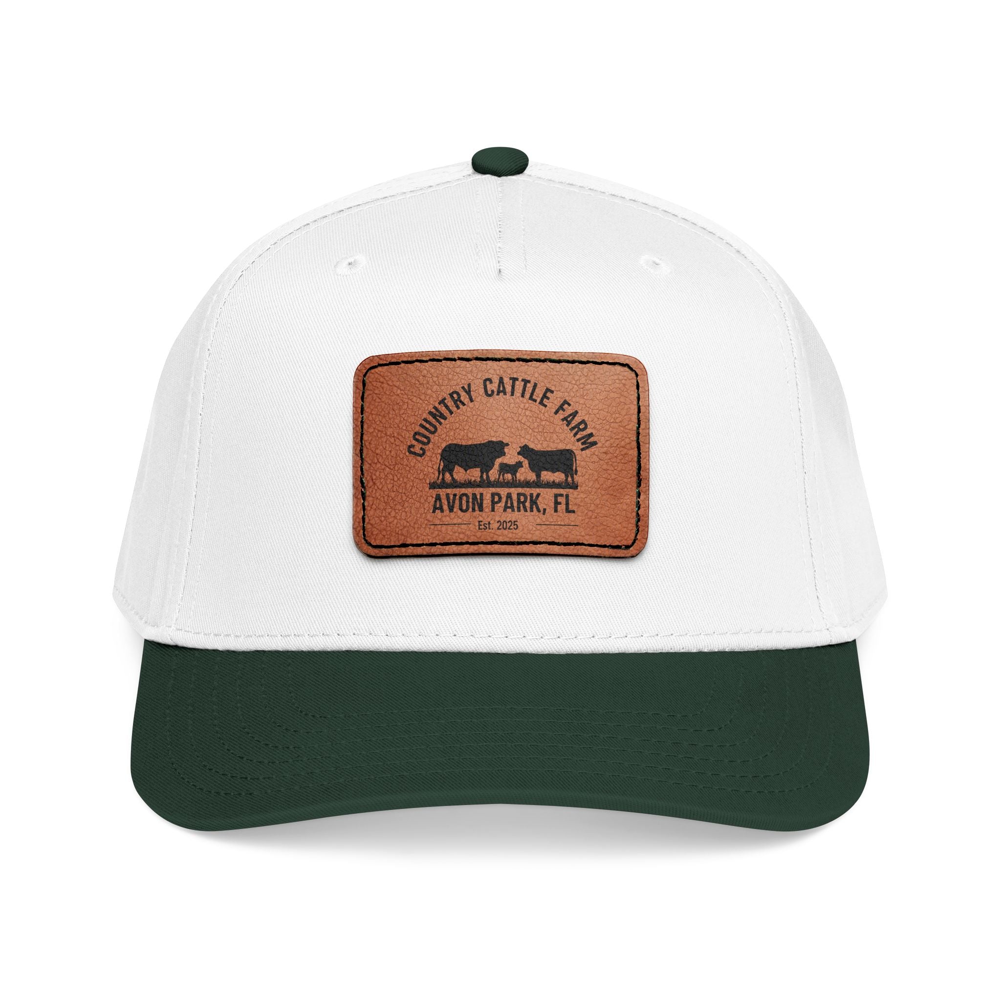 Leather Patch Baseball Cap — Country Cattle Farm Avon Park, FL